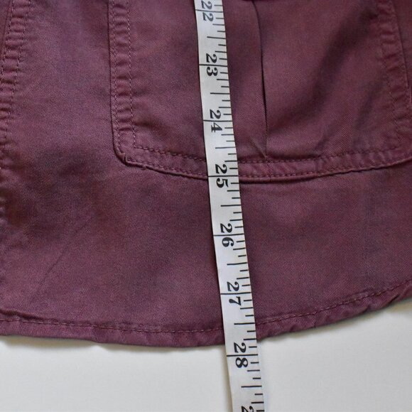 Knox Rose Open Front Drapey Utility Jacket Plum Size XS - Picture 5 of 15